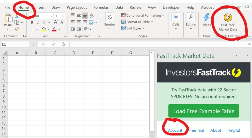 sign in for mutual fund data in excel
